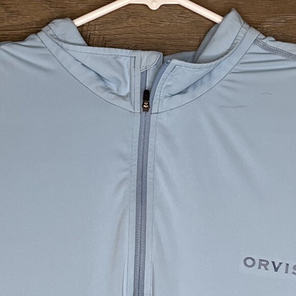 Orvis Dricast Quarter Zip Pullover Long Sleeve Shirt XX Large Light Blue - Picture 4 of 11